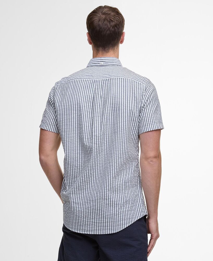 Barbour - Chemise Cresswell seersucker manches courtes Navy