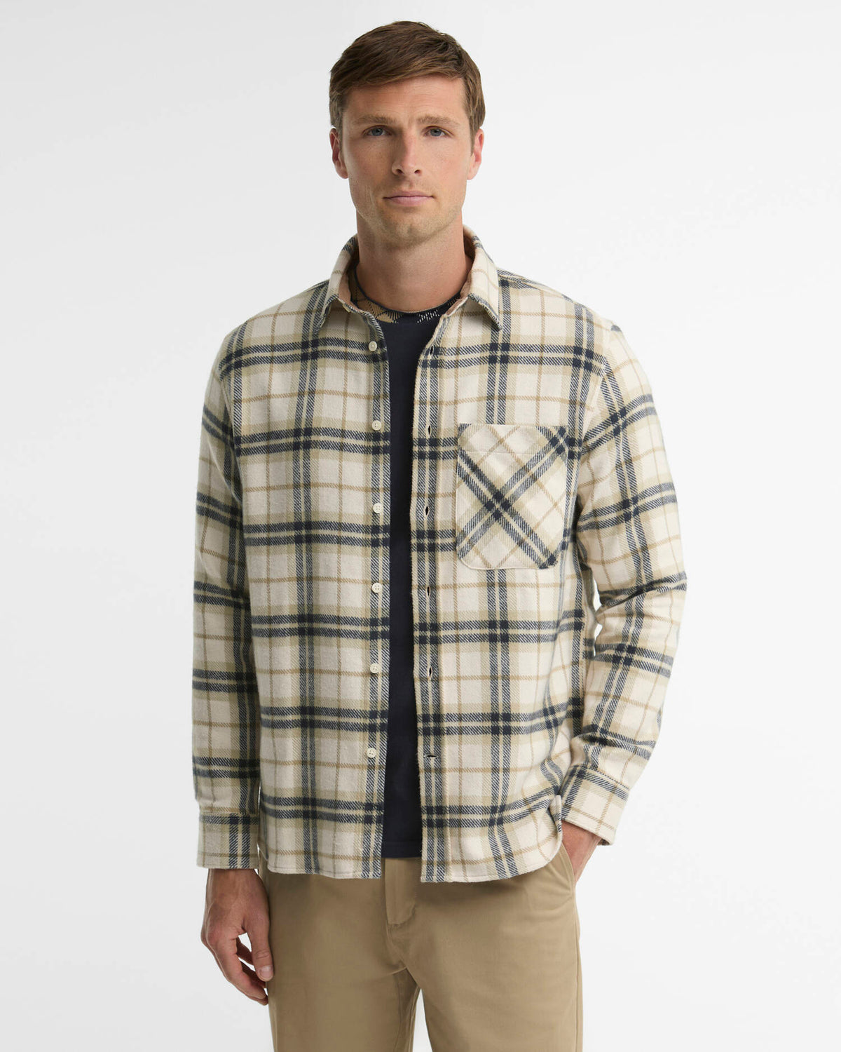 Barbour - Chemise Langton Authentic Highland Check Ecru