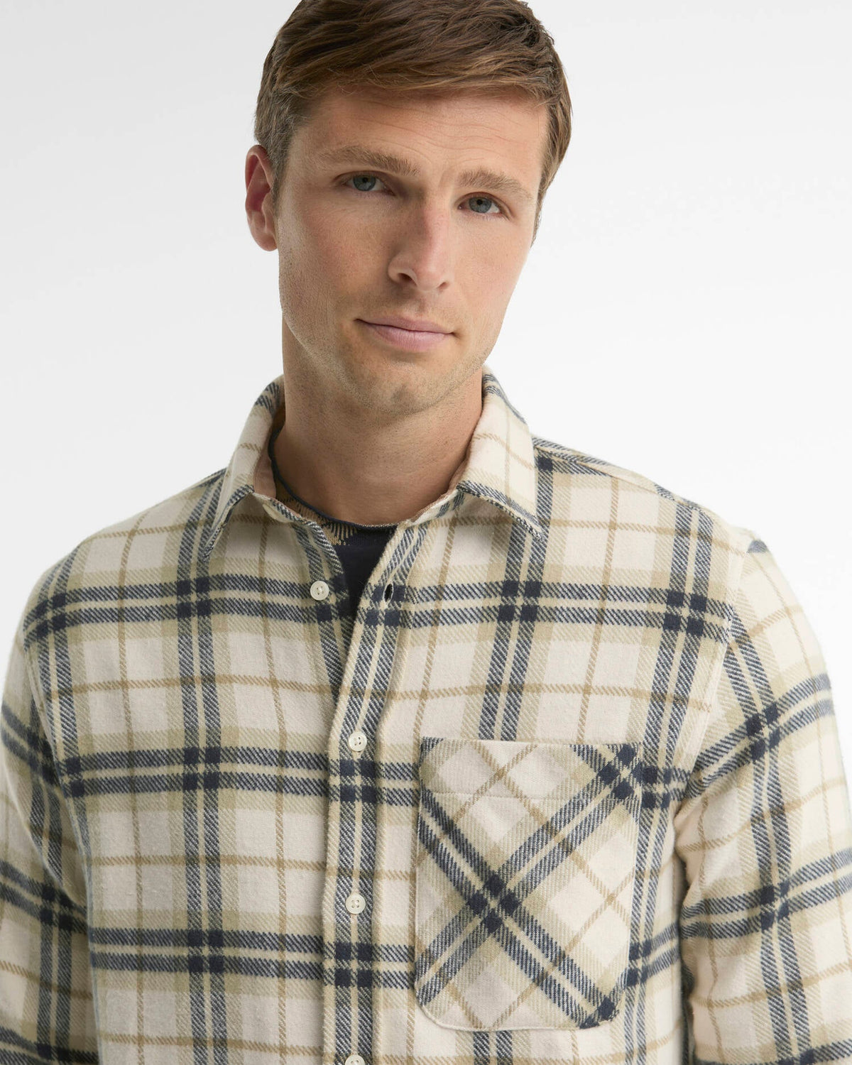 Barbour - Chemise Langton Authentic Highland Check Ecru