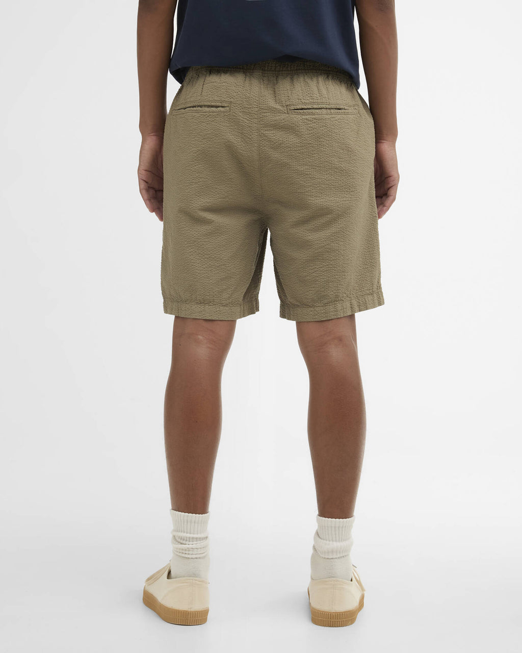 Barbour - Short Seersucker Relaxed Grey Olive