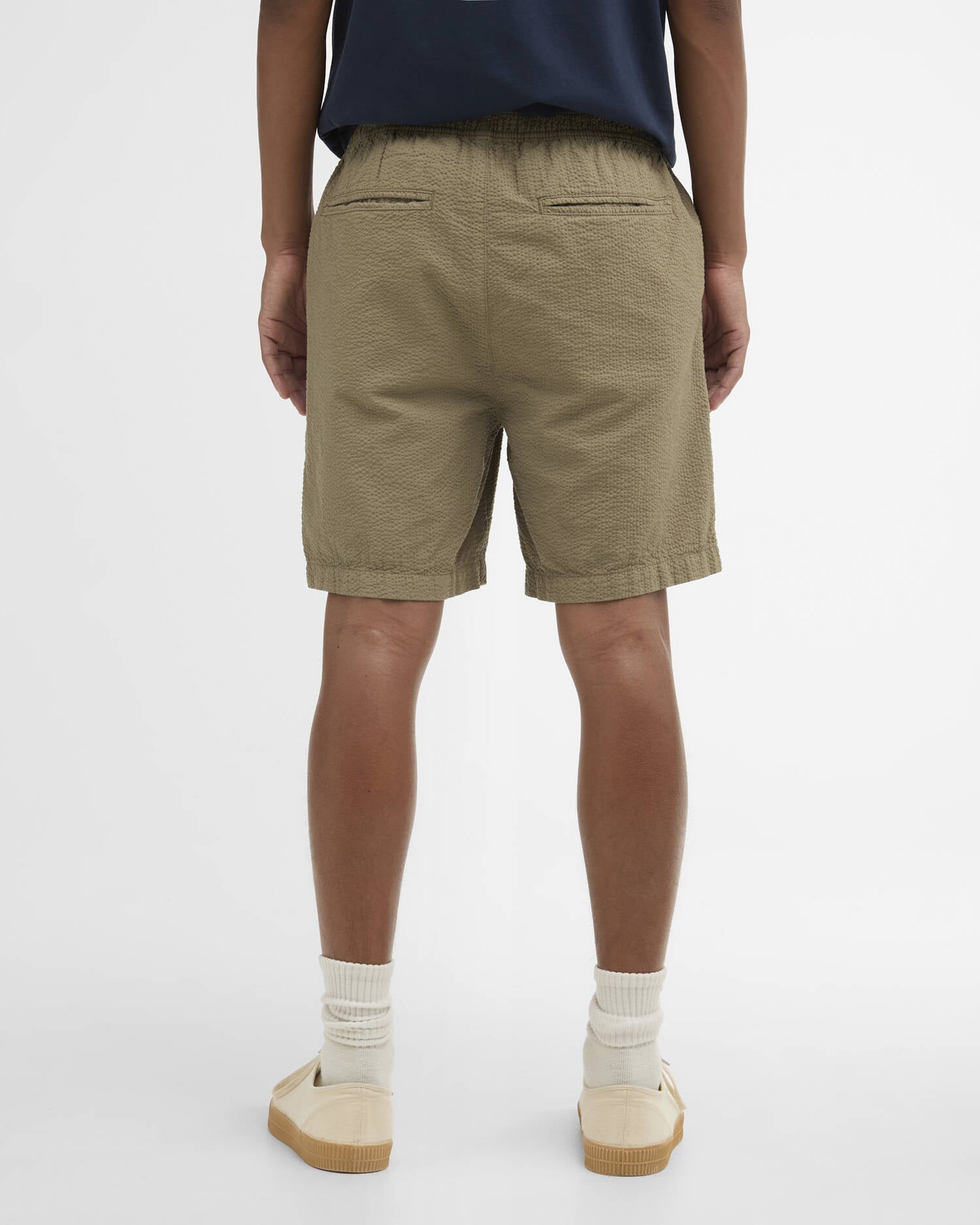 Barbour - Short Seersucker Relaxed Grey Olive
