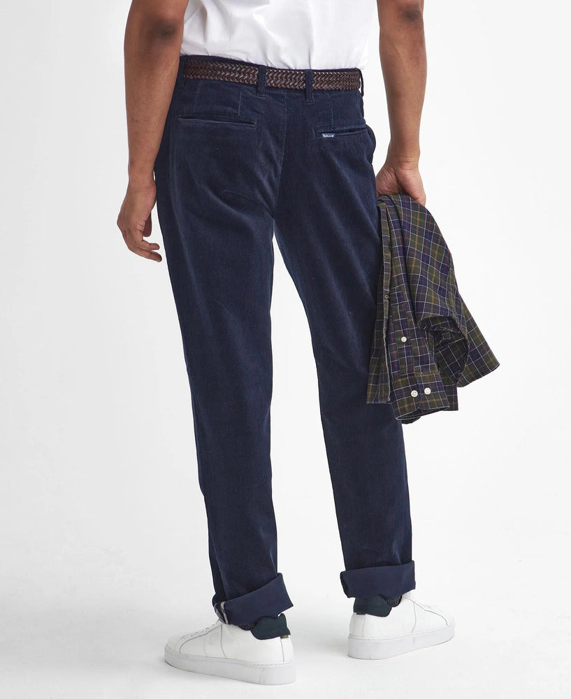 Barbour - Pantalon velours strech cord navy