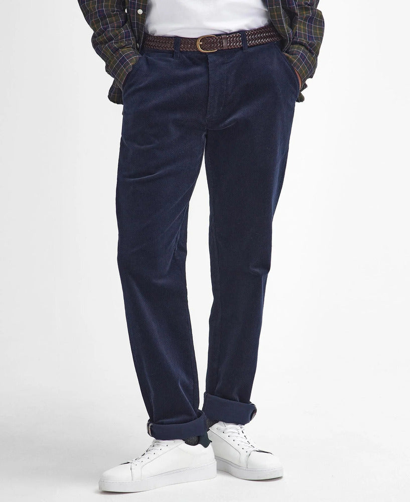 Barbour - Pantalon velours strech cord navy