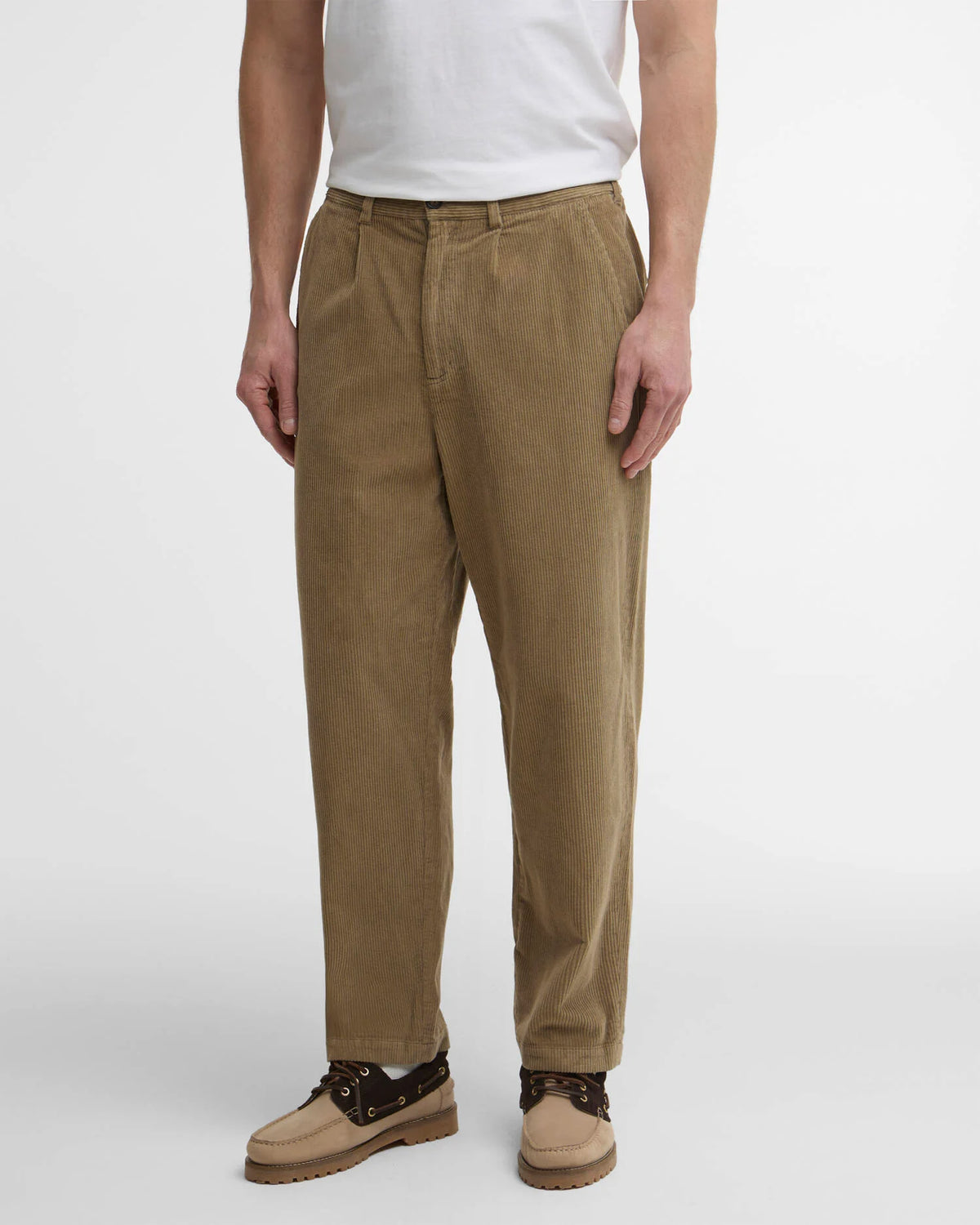 Barbour - Pantalon Strech Cord Relaxed Fit Mushroom