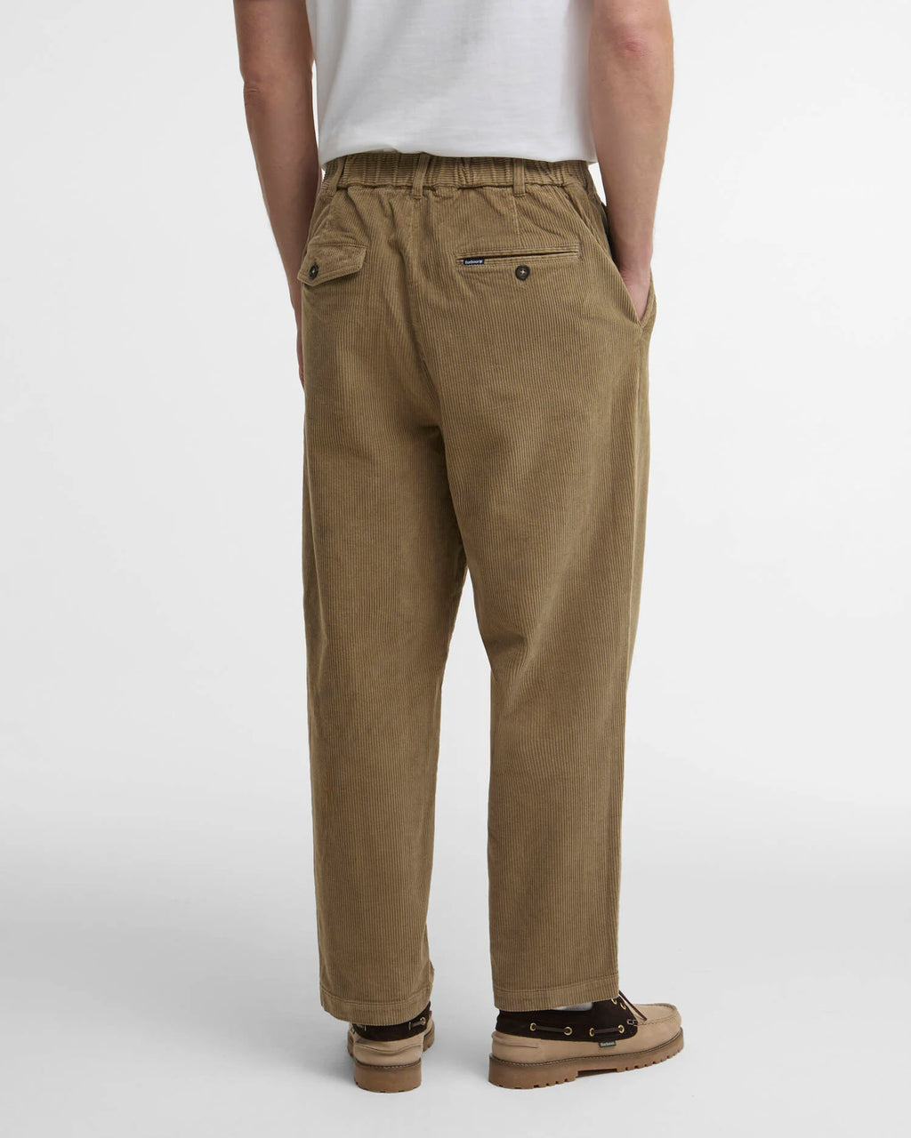 Barbour - Pantalon Strech Cord Relaxed Fit Mushroom