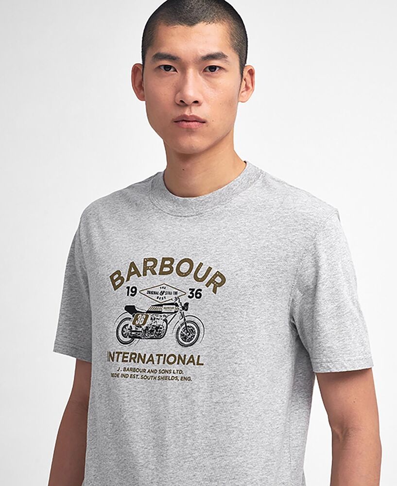 Barbour - T-shirt cafe Graphic grey marl