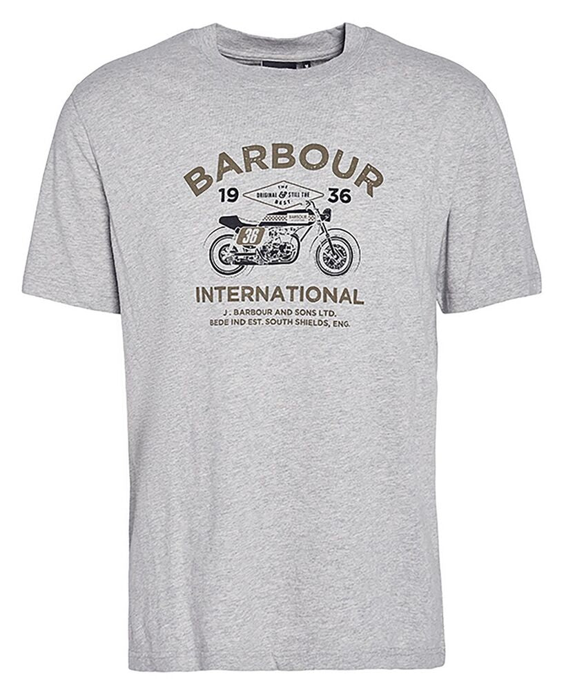 Barbour - T-shirt cafe Graphic grey marl