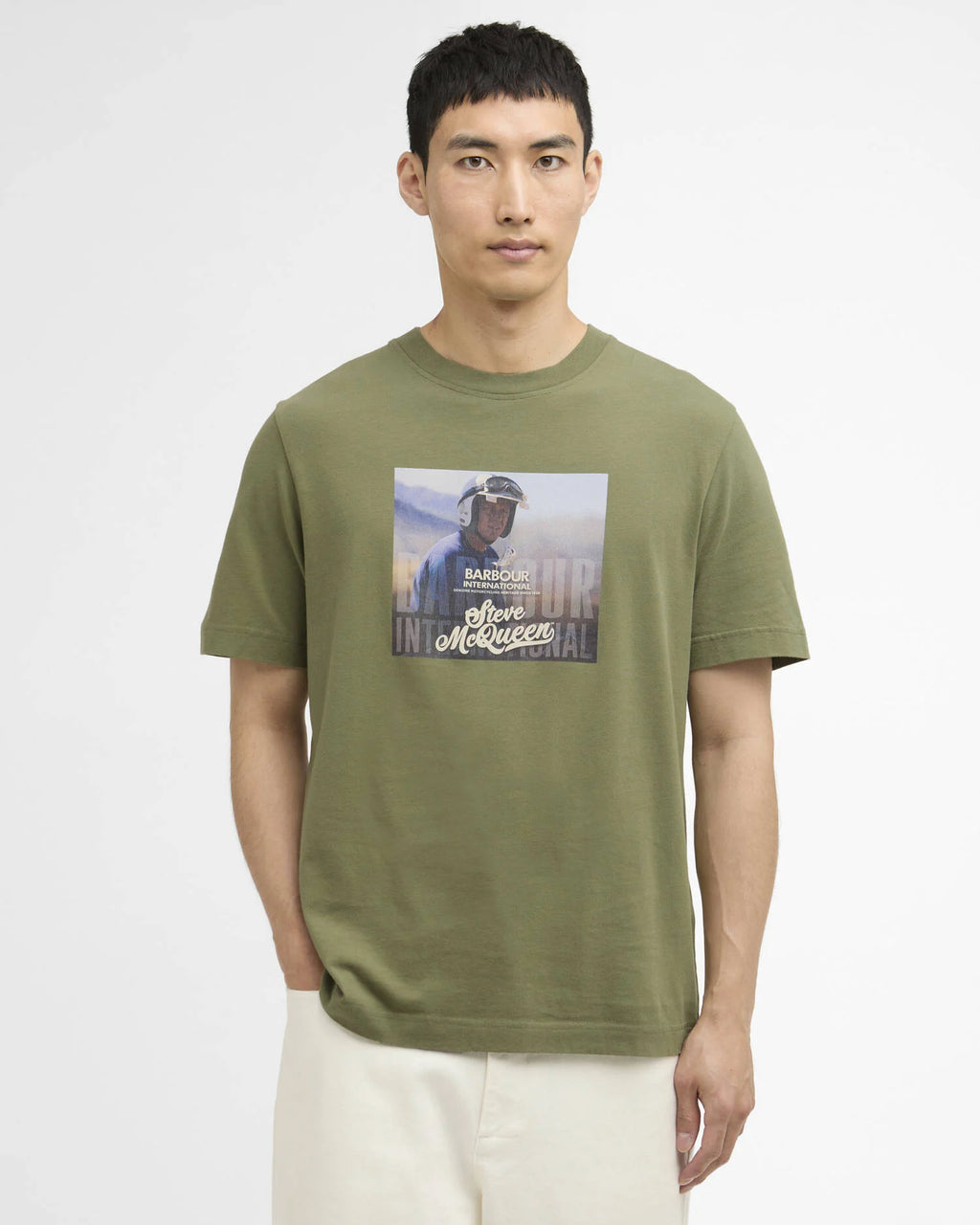 Barbour - T-shirt Steve McQueen Walde Graphic Olvine