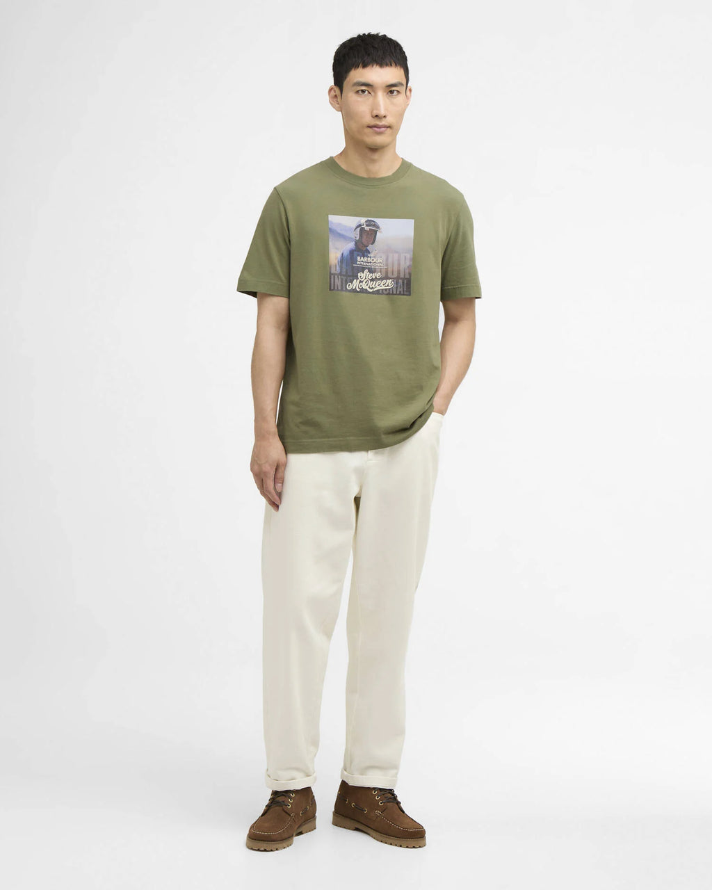 Barbour - T-shirt Steve McQueen Walde Graphic Olvine