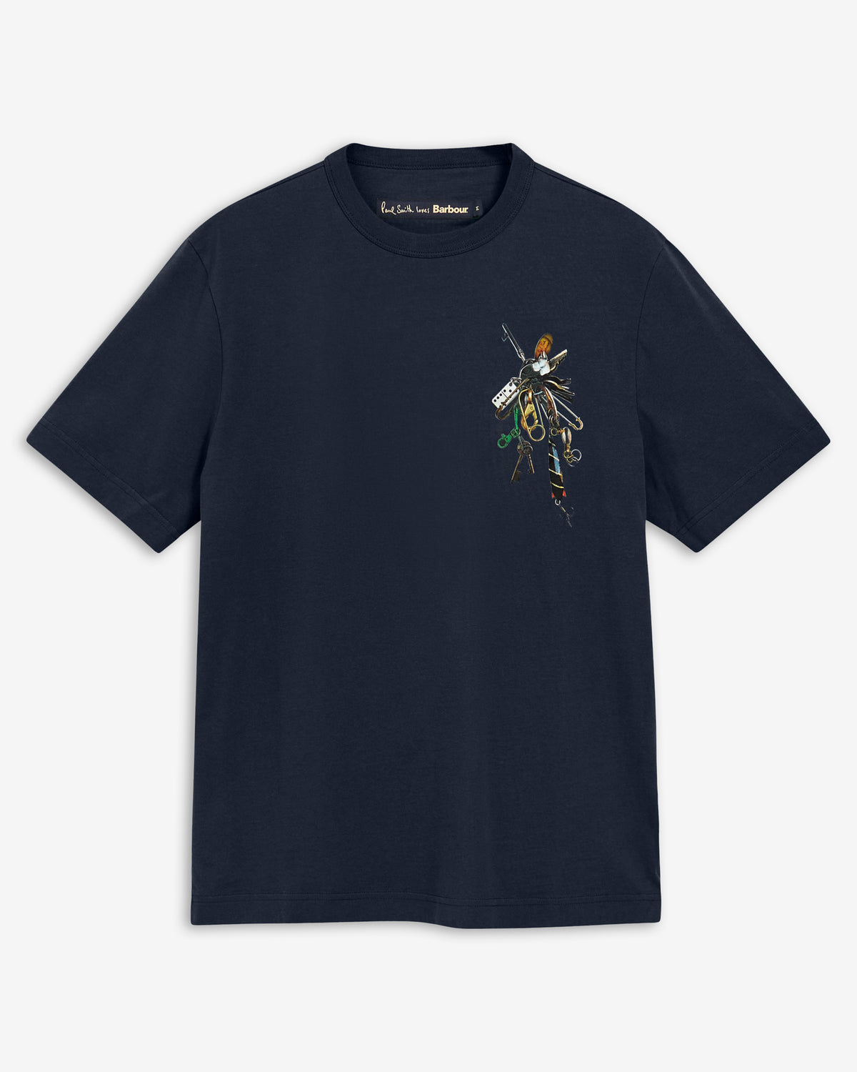 Barbour - Tee-shirt Key Barbour X Paul Smith Navy
