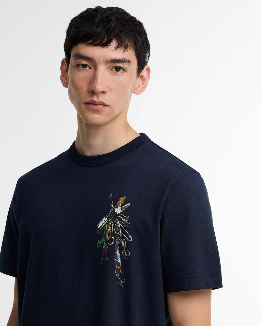 Barbour - Tee-shirt Key Barbour X Paul Smith Navy