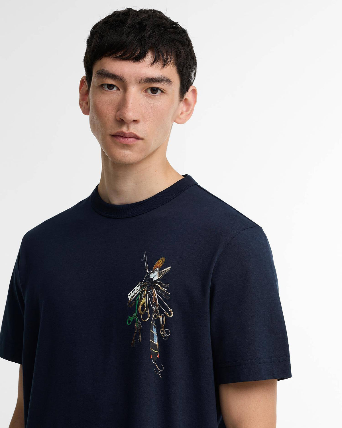 Barbour - Tee-shirt Key Barbour X Paul Smith Navy