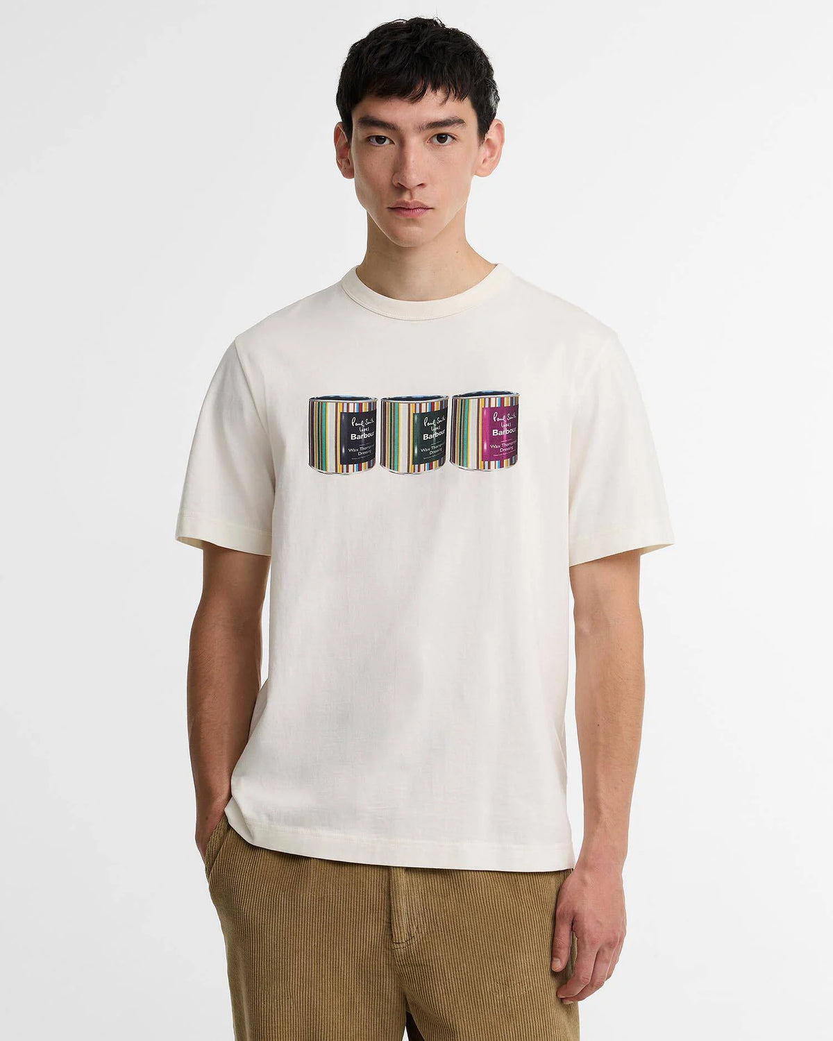 Barbour - Tee-shirt Tinned Barbour X Paul Smith Whisper White