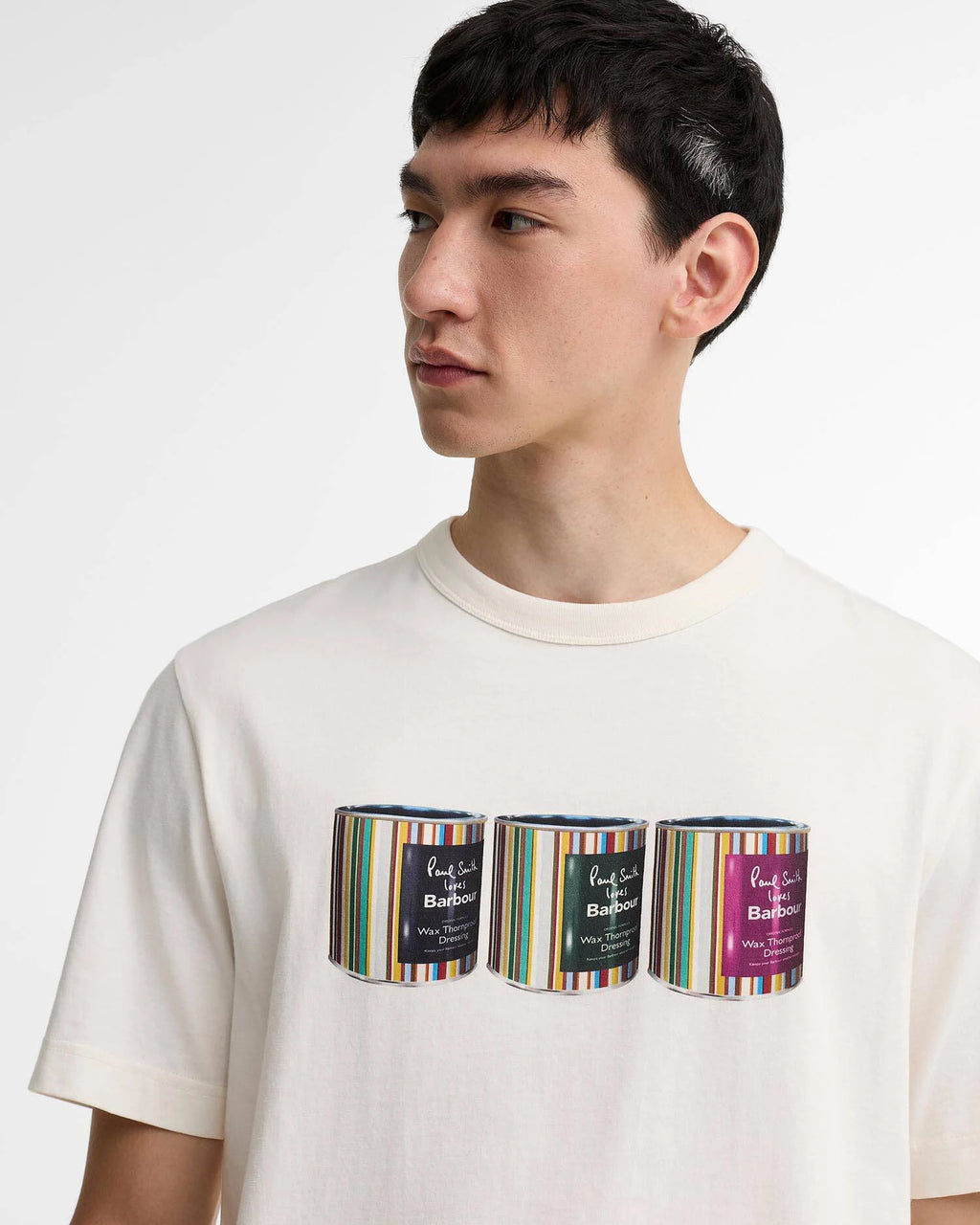 Barbour - Tee-shirt Tinned Barbour X Paul Smith Whisper White