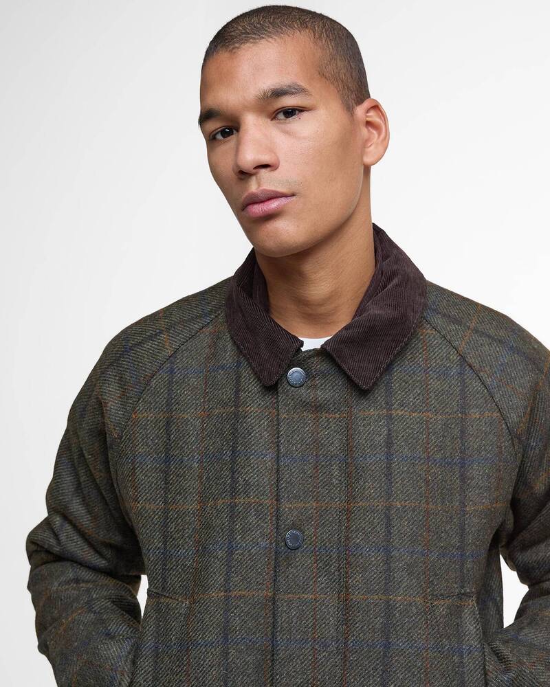 Barbour - Veste Bedale Check Wool Brown