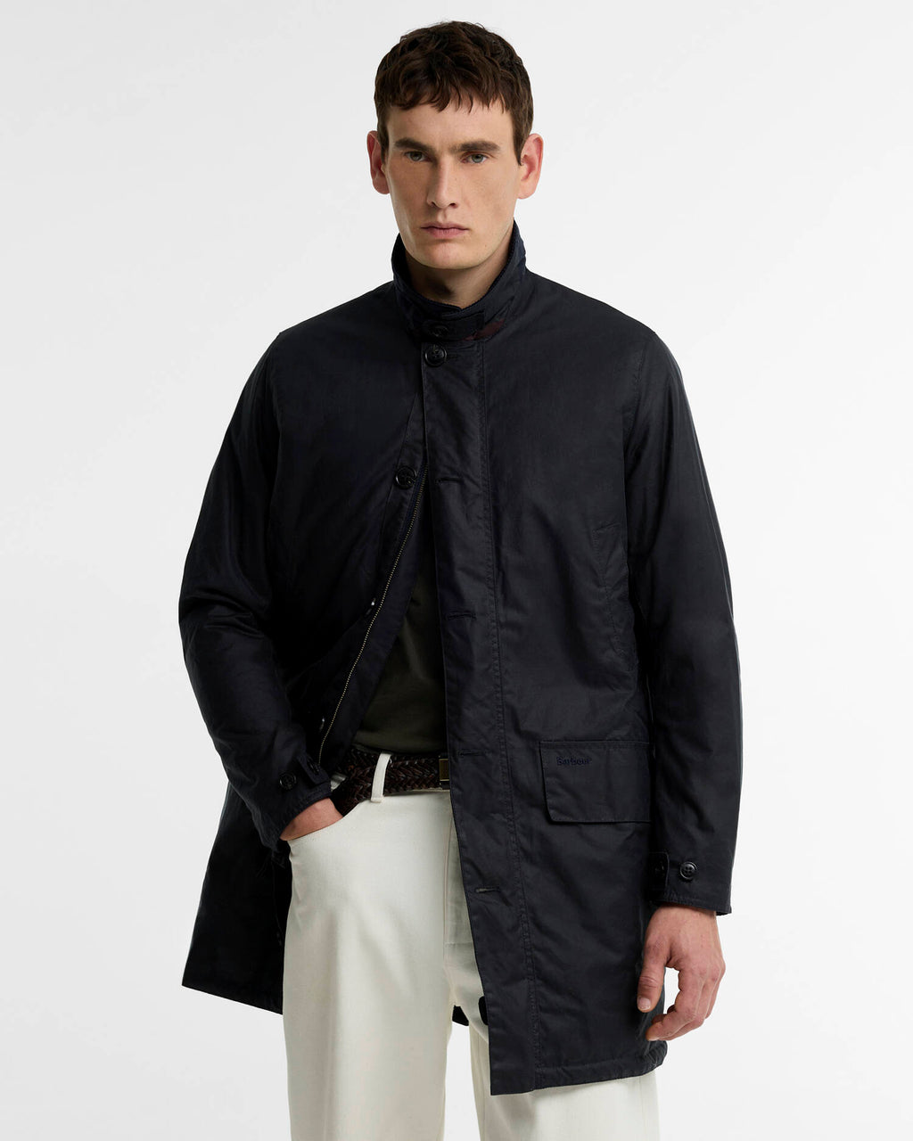Barbour - Veste Waxed Mac Navy