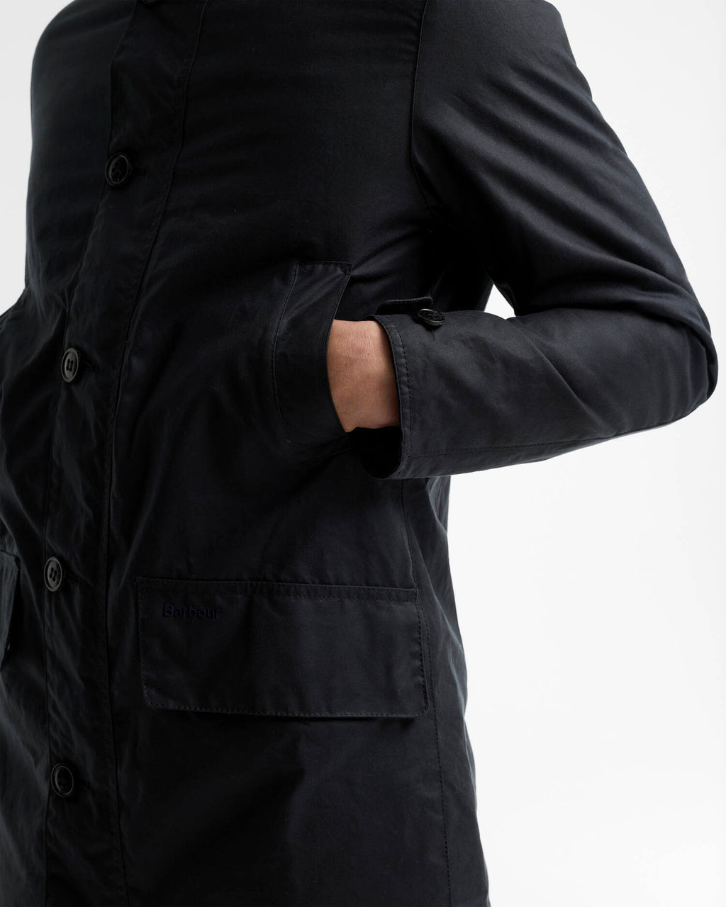 Barbour - Veste Waxed Mac Navy