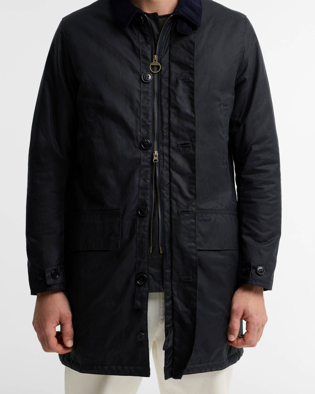 Barbour - Veste Waxed Mac Navy