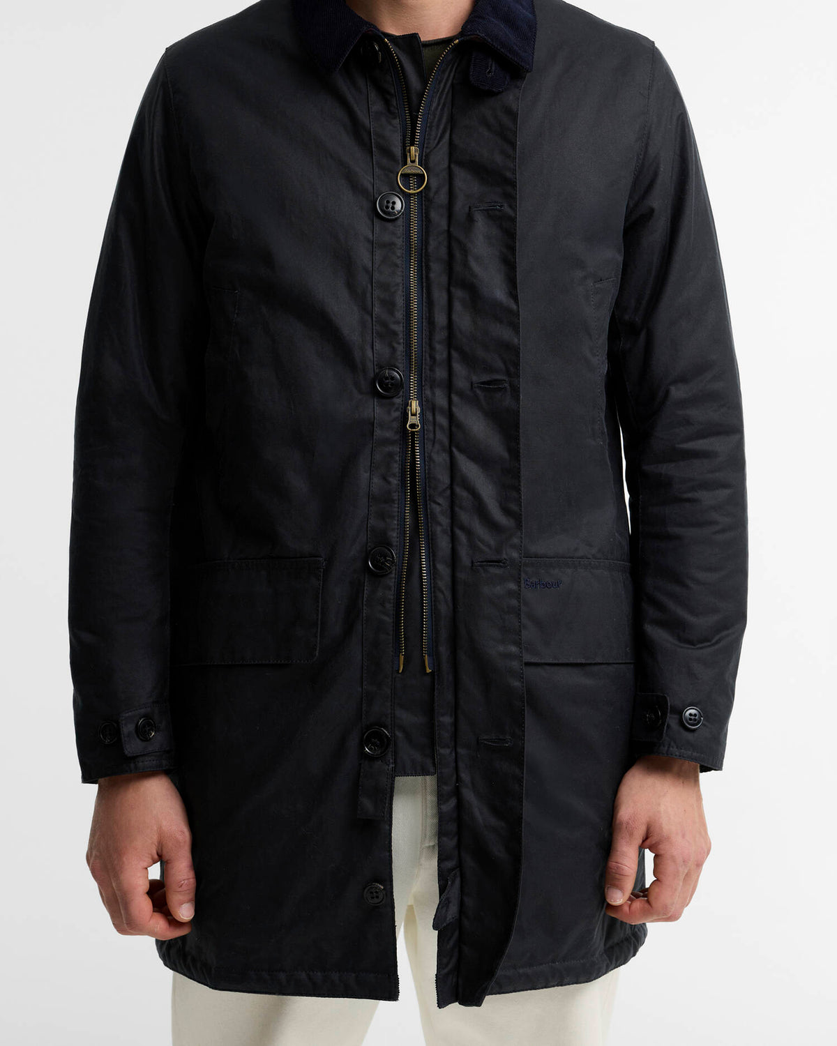 Barbour - Veste Waxed Mac Navy