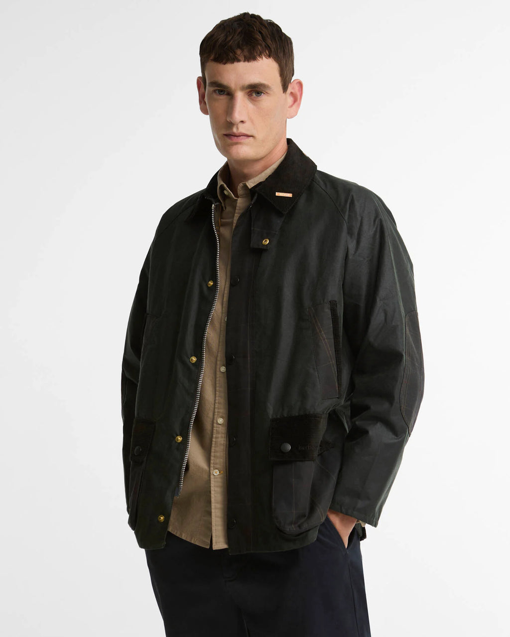 Barbour - Veste Icons Patch Bedale Wax Sage