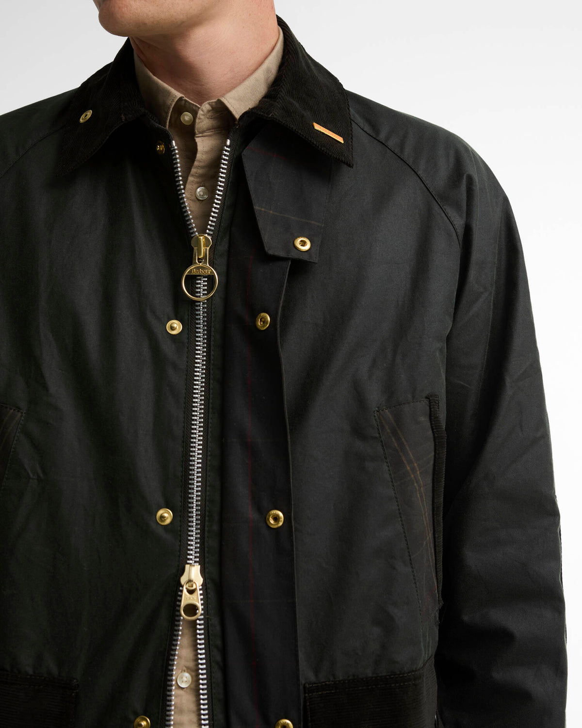 Barbour - Veste Icons Patch Bedale Wax Sage