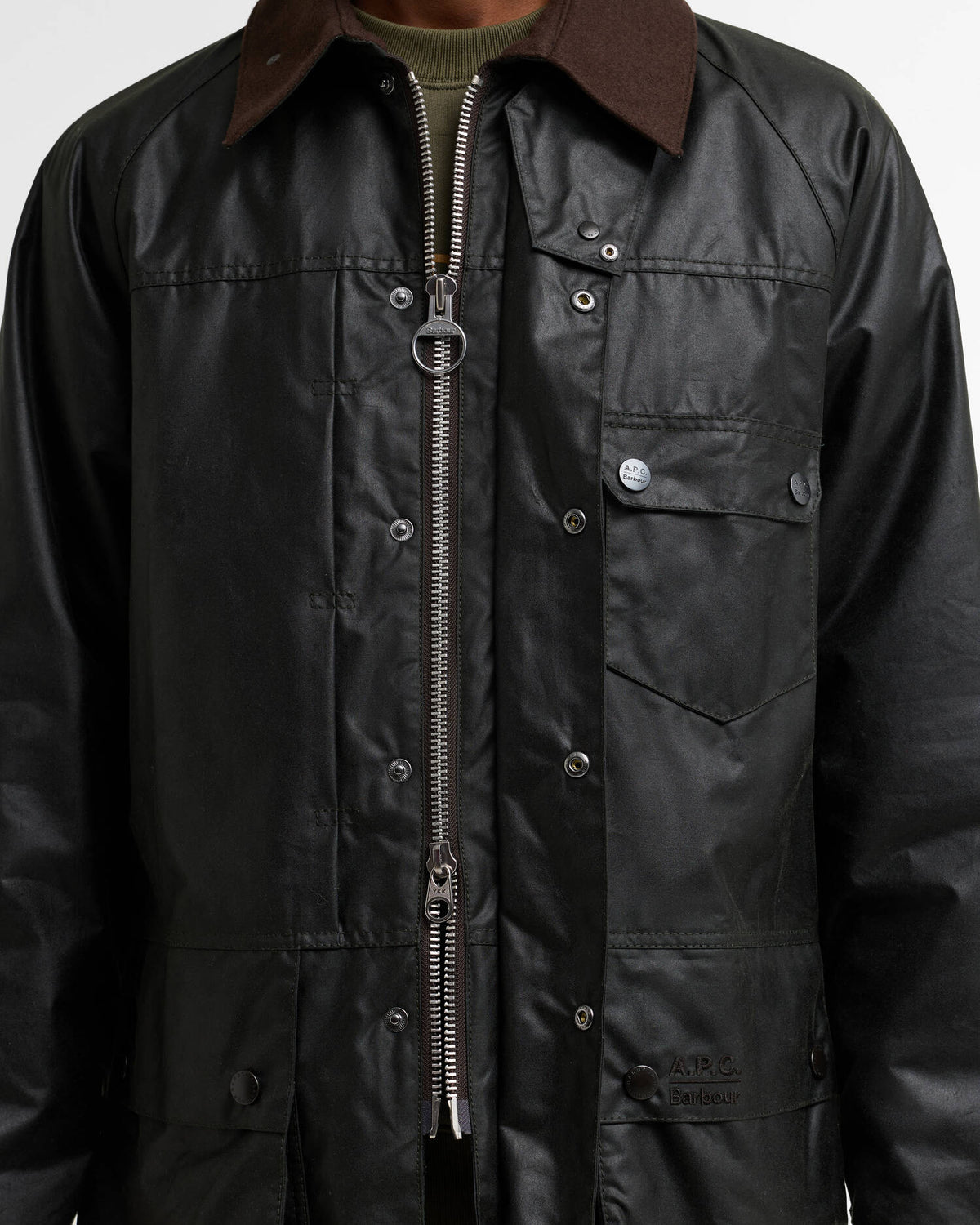 Barbour - VEste Beaufort Barbour x A.P.C. Dark Sage