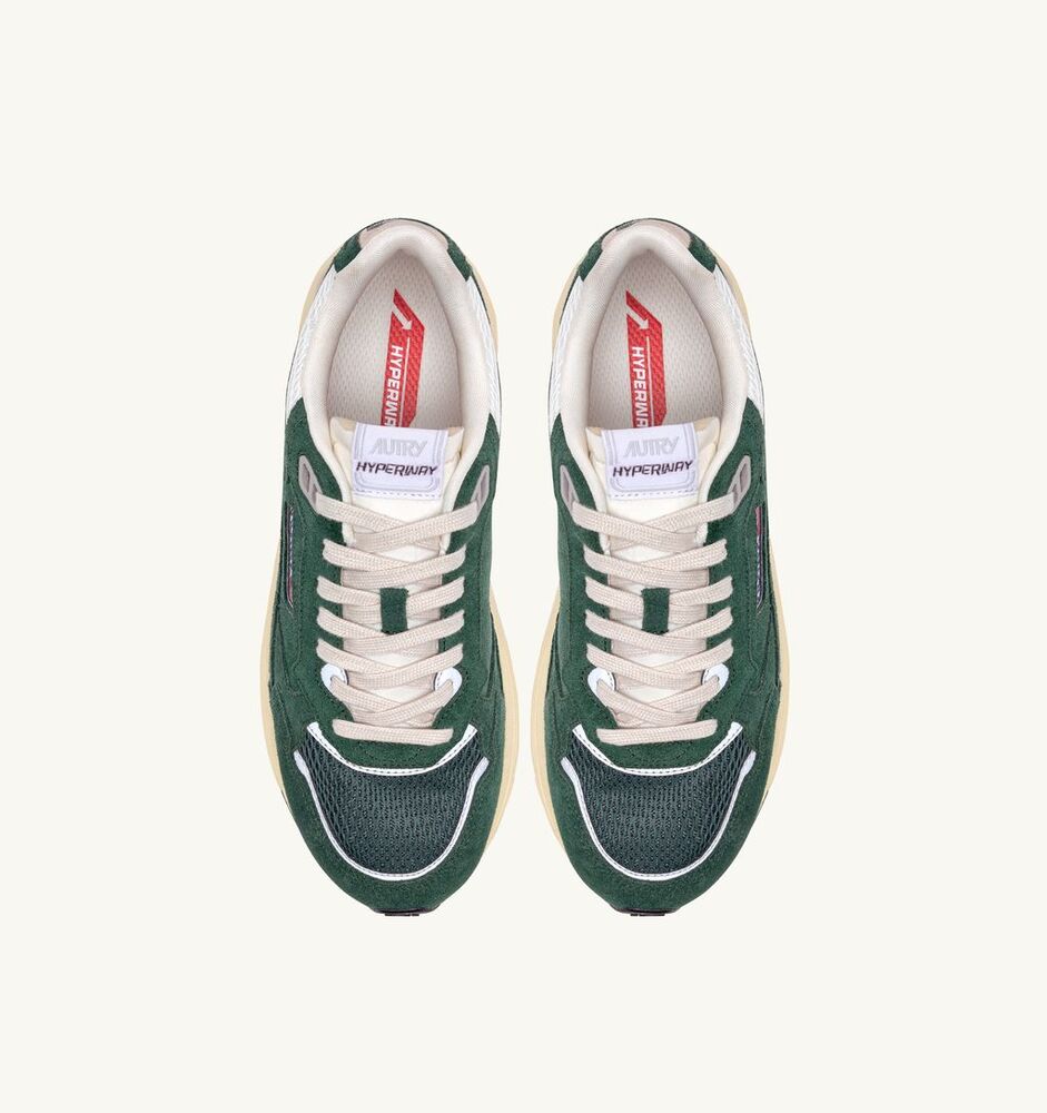 AUTRY - Basket Hyperway Mesh et Suede Malachi et Argent