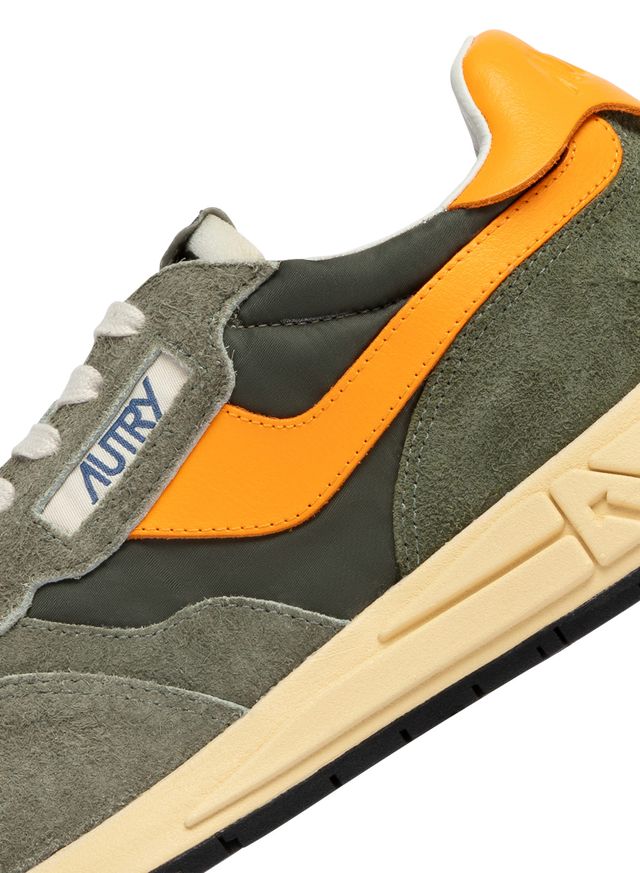 AUTRY - Basket Reelwind en Suede/3C sGreen/OrangeFl