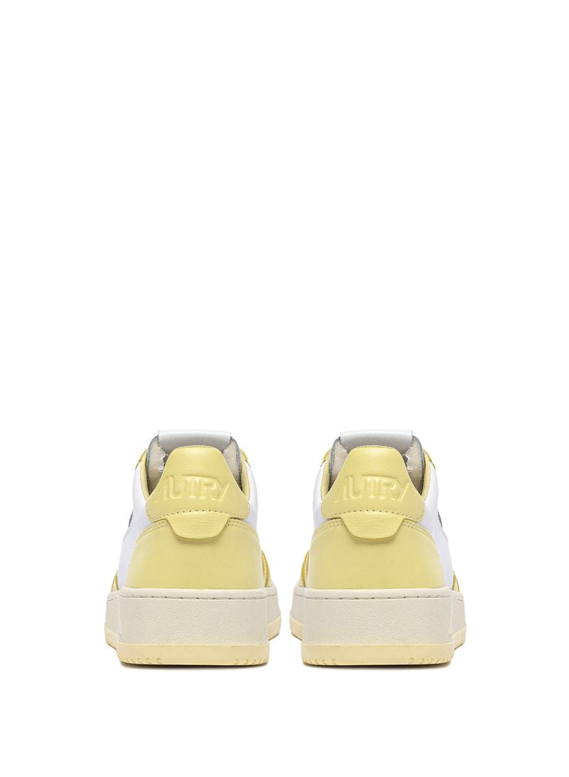 AUTRY - Basket Medalist Low Bicolor White/Lemon
