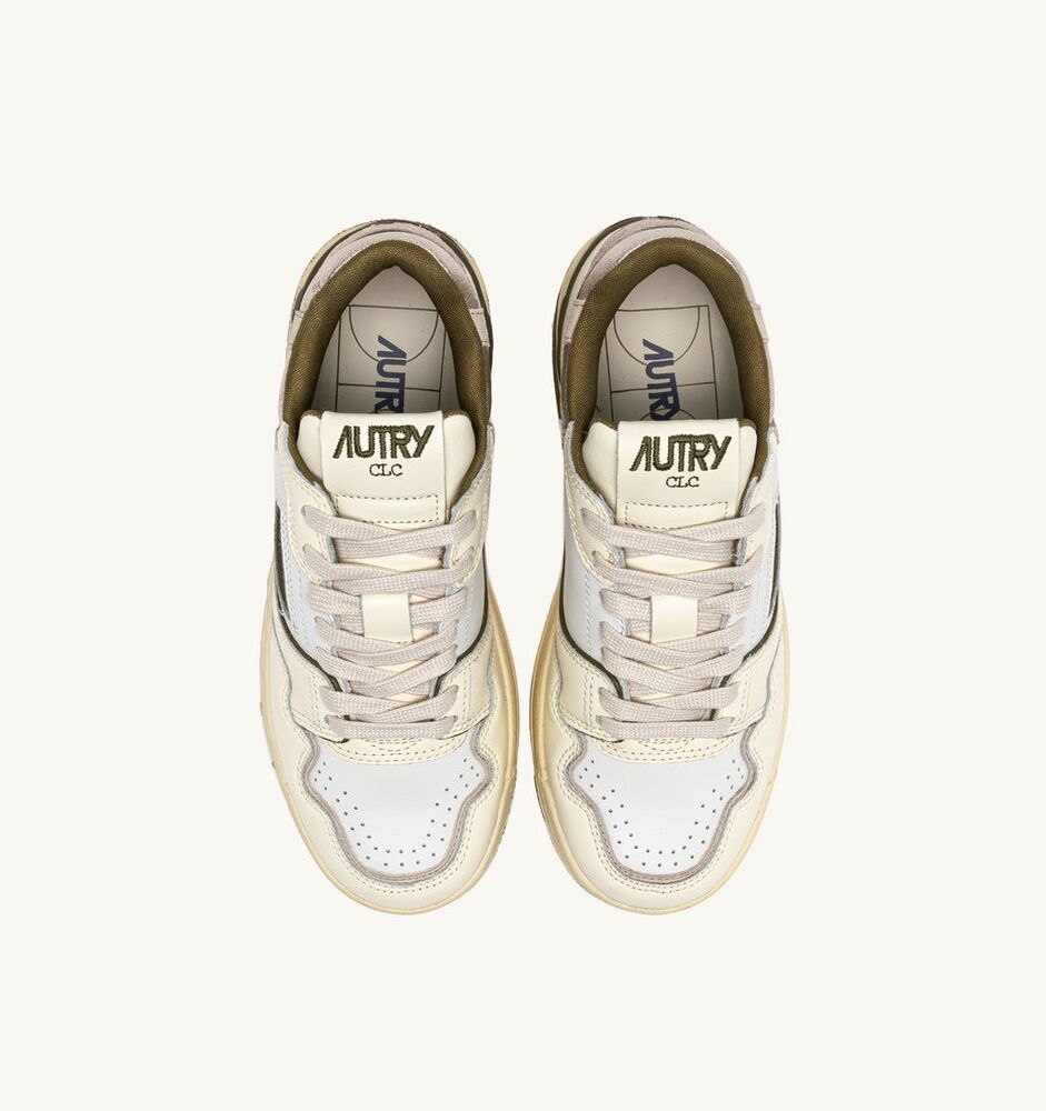 AUTRY - Basket CLC en cuir Lizard et platinium