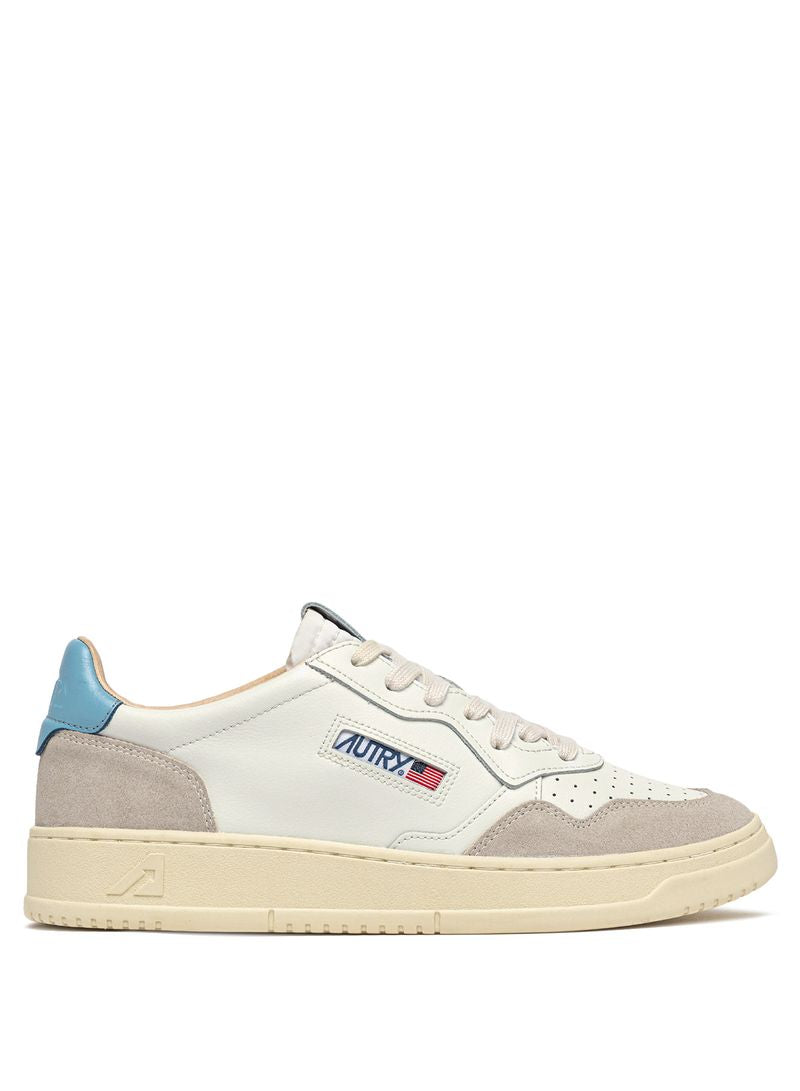 AUTRY - Basket Medalist Low cuir suede White / Forget