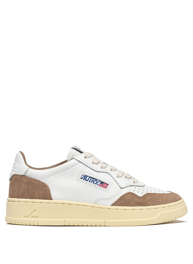 AUTRY - Basket Medalist Low Soft Leather/Suede White/Antil