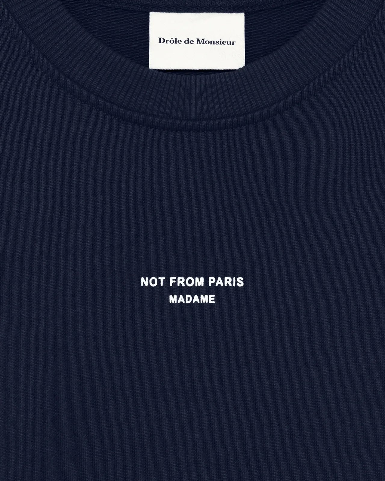 Drôle de Monsieur - Sweat Slogan Classique bleu marine