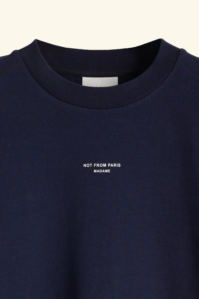Drôle de Monsieur - Tee-Shirt Slogan Classique Navy