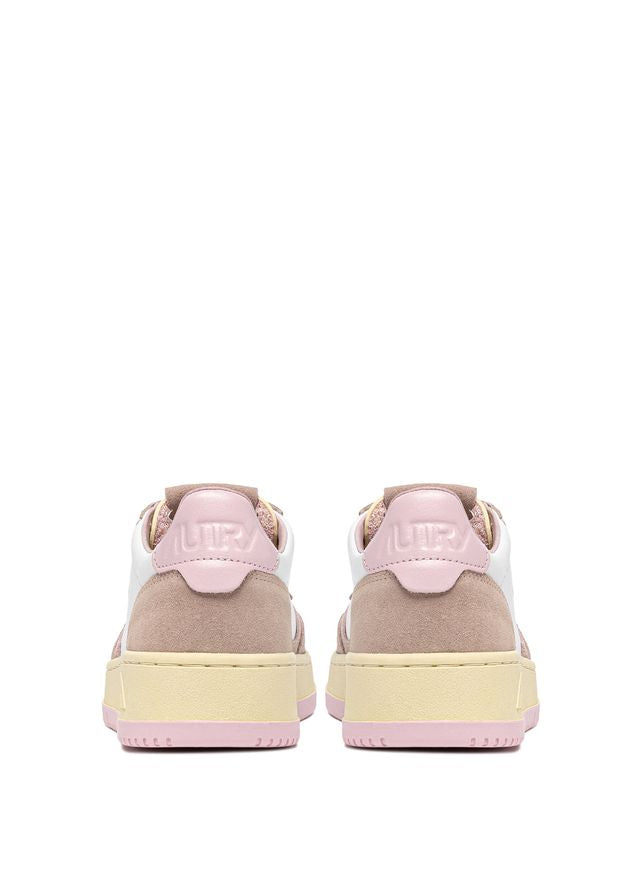 AUTRY - Basket Medalist Low cuir Suede Bicolor White/Phard