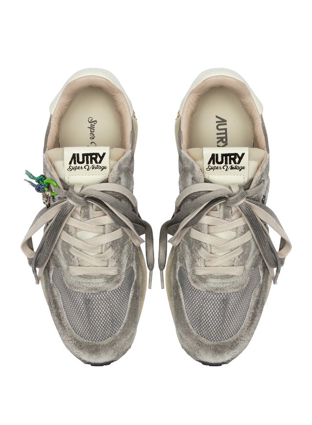 AUTRY - Basket Super Vintage Reelwind Suede/Nylon Black/White