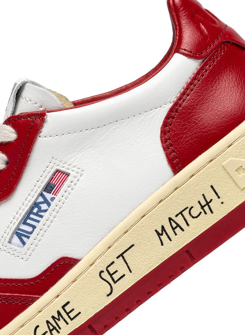 AUTRY - Basket Medalist Rouge et Blanc Game Set Match