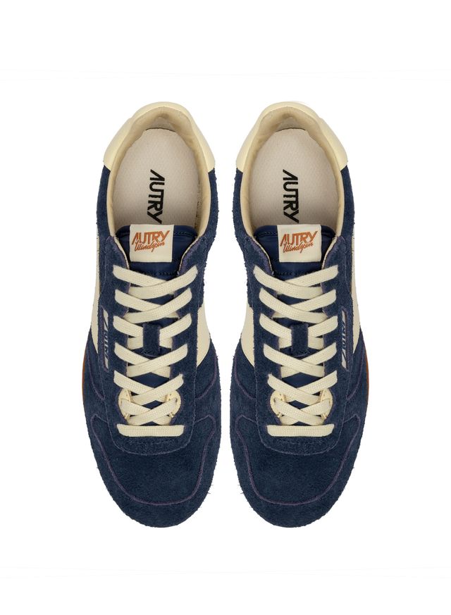 AUTRY - Basket Windspin en daim et cuir Bluet et rutabaga
