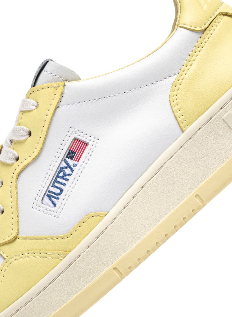 AUTRY - Basket Medalist Low Bicolor White/Lemon