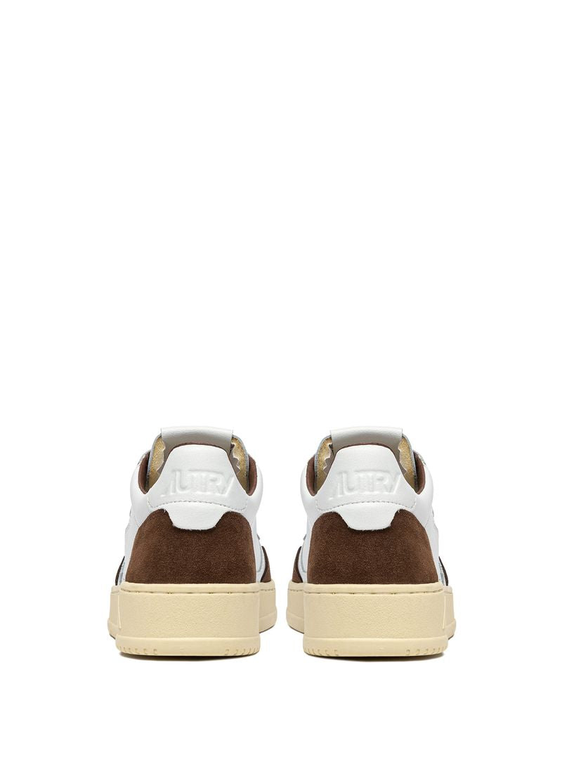 AUTRY - Basket Medalist Low Soft Leather/Suede White/Tund