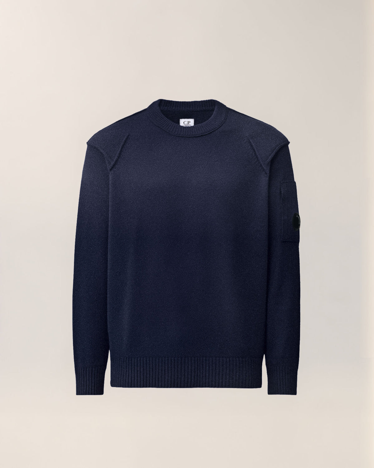 C.P. Company - Pull lambswool crewneck lens Total Eclipse