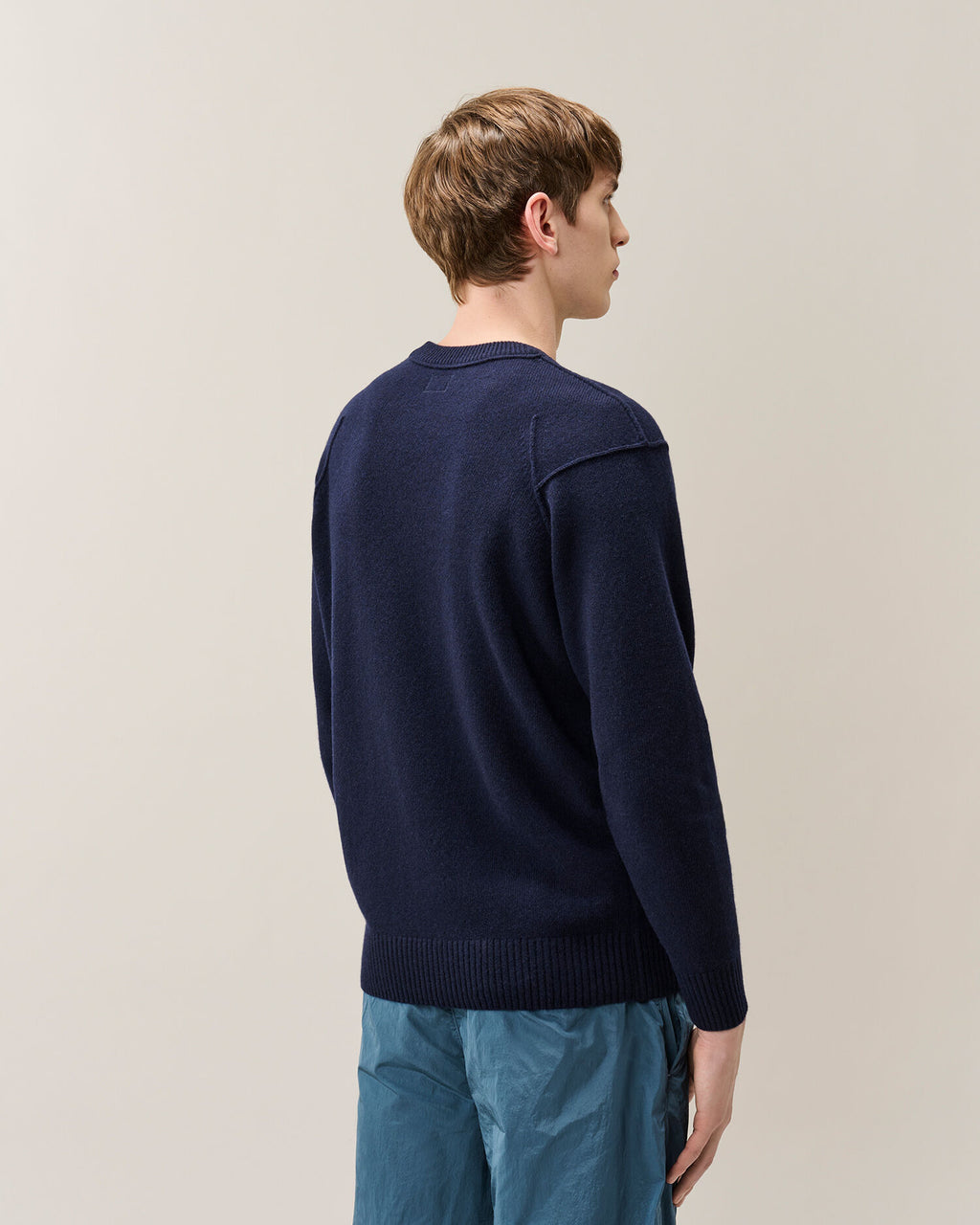 C.P. Company - Pull lambswool crewneck lens Total Eclipse