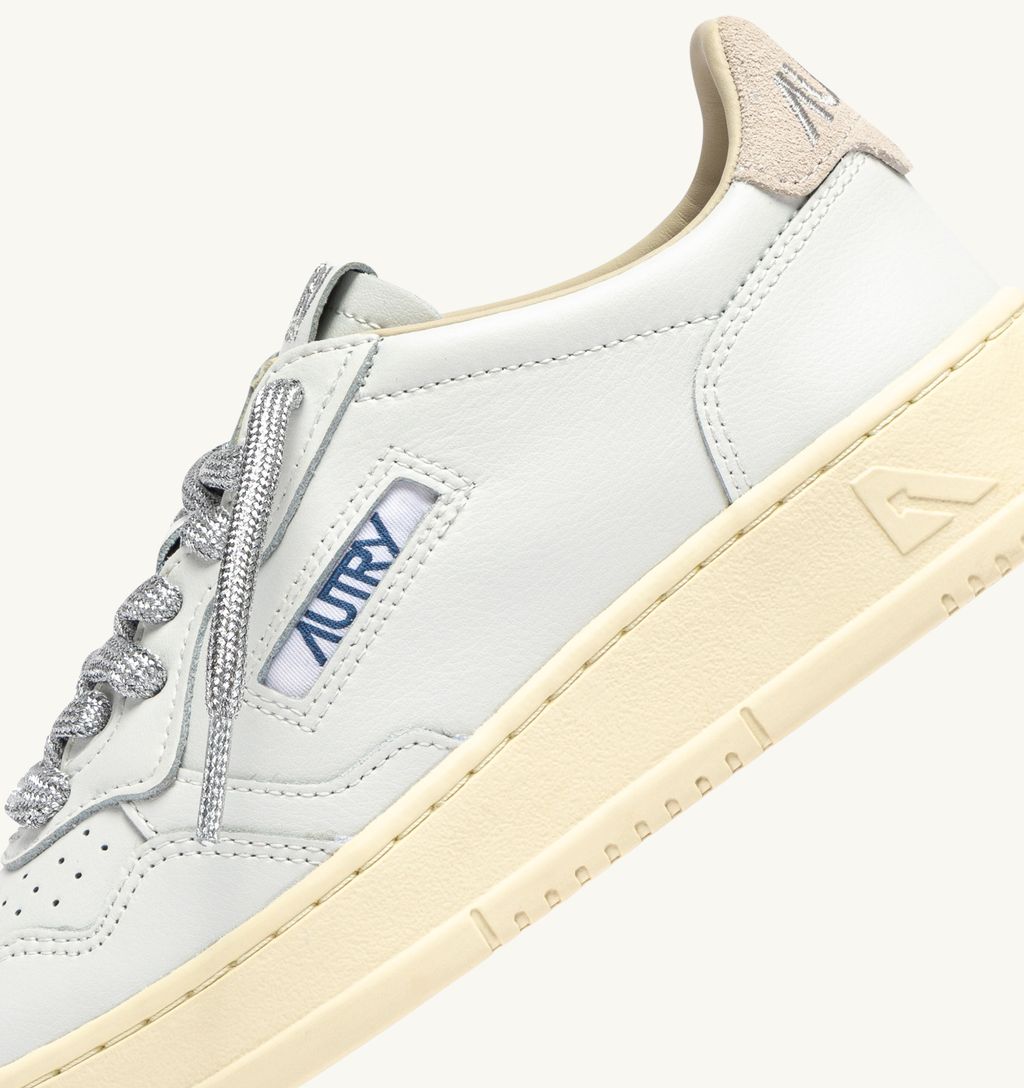 AUTRY - Basket Medalist Bicolor leather/Swoll White/Silver