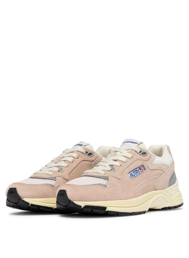 AUTRY - Basket Hyperway Mesh et suède Silk/Sliver