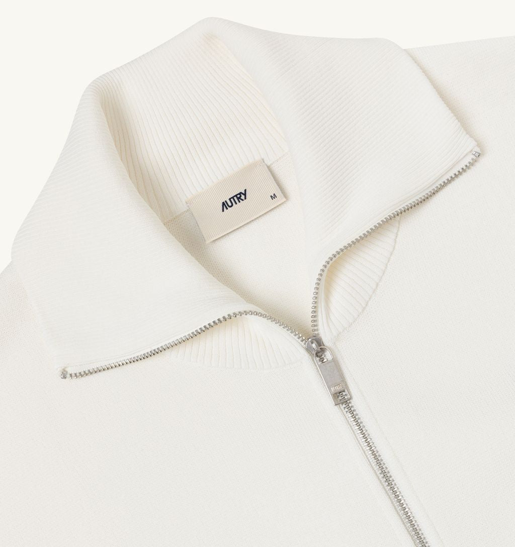Autry - Veste Femme à fermeture éclair en maille White