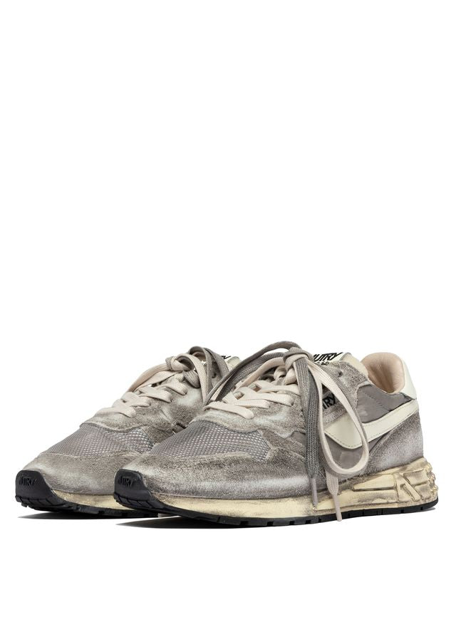 AUTRY - Basket Super Vintage Reelwind Suede/Nylon Black/White