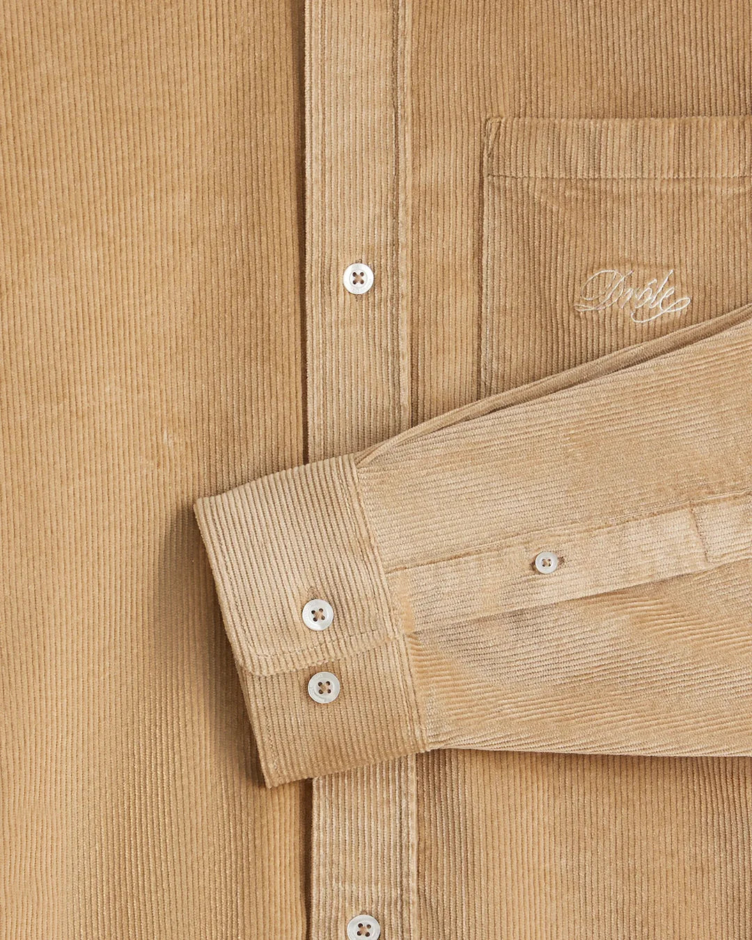 Drôle de Monsieur - Chemise en velours côtelé Beige