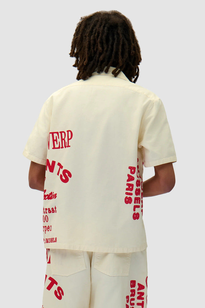 Arte - Chemise imprimé rouge Crème