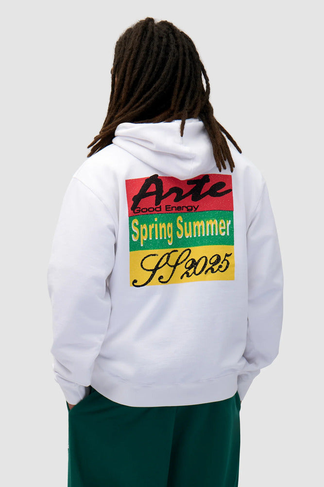 Arte - Sweat à capuche imprimé energy Blanc