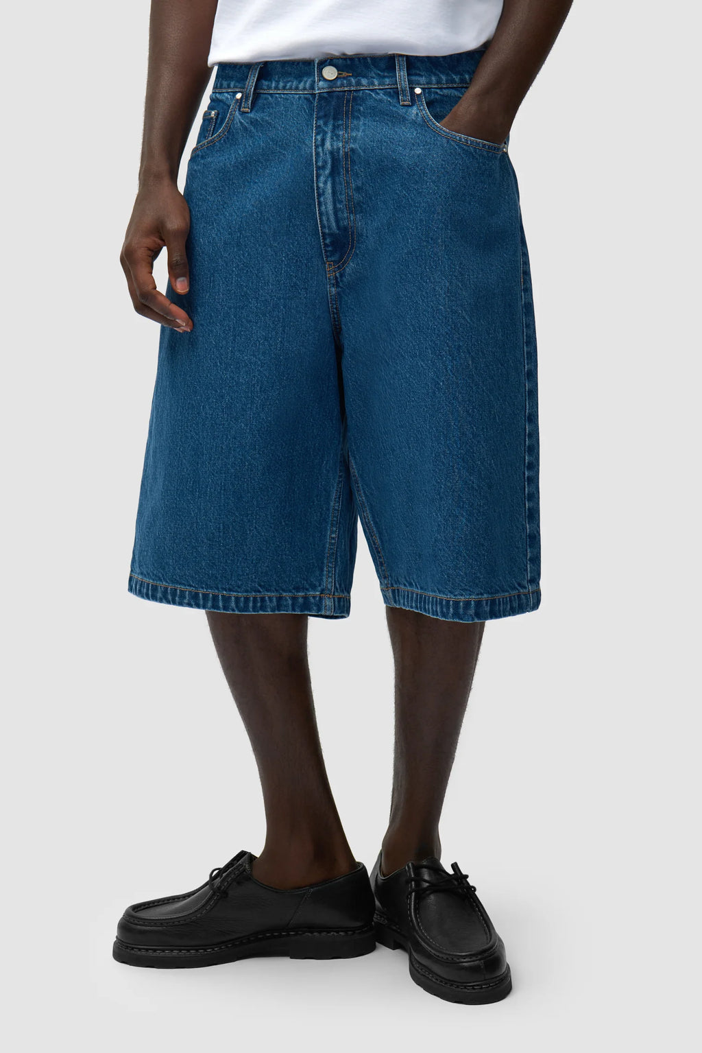 Arte - Short en jean à poches rondes Denim Brut